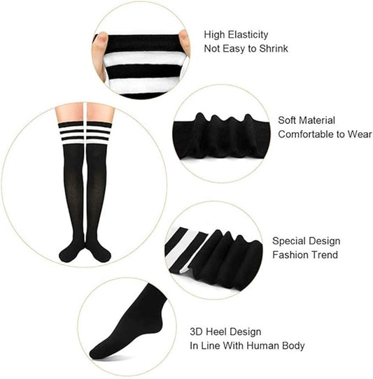 women's knee socks - 3 Pairs - Knee socks - knee socks for women - overknee socks - Sexy socks - girls' knee V1188-MS101-03035-1