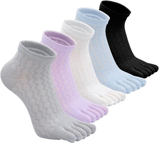 5 pairs of toe socks - Breathable - Round toe socks - Women - Orthopedic compression toe socks for women - V1188-MS101-03048-1