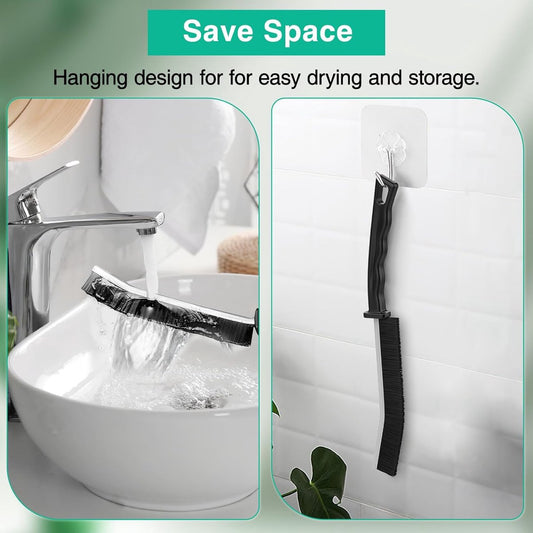 3 Pieces Crevice Brushes - Gap Brush - Narrow Cleaning Brush - Long Handle - Bathroom Cleaning Brush - Stiff V1188-MS101-03056-1