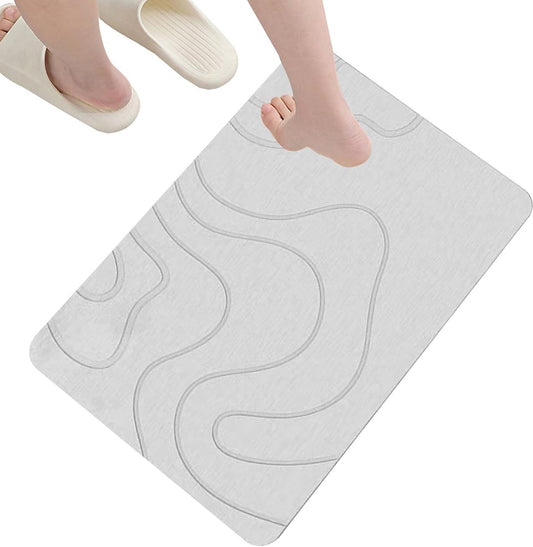 Absorbent Bath Mat - 40*60 cm - Diatomaceous Earth Bath Mat - Non-Slip Diatomite Mat - Non-Slip Shower Mat - V1188-MS101-03059-1