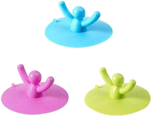 Universal Sink Stopper - Silicone Bathtub Drain Stopper Plug Cover - Bath Stopper with Handle - Baby Bath V1188-MS101-03063-1