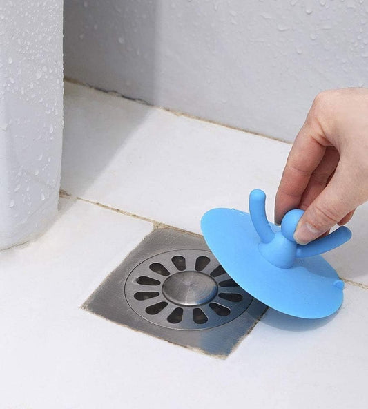 Universal Sink Stopper - Silicone Bathtub Drain Stopper Plug Cover - Bath Stopper with Handle - Baby Bath V1188-MS101-03063-1
