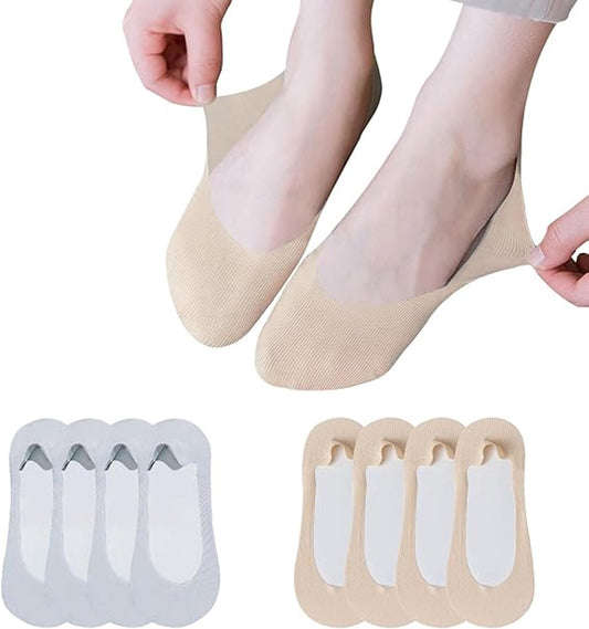 Pairs - Socks - Invisible Socks for Women - No Show Socks for Women for Flat Shoes - Anti-Slip - Invisible - V1188-MS101-03069-1