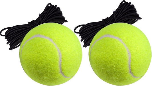 2 pieces - Tennis ball - With 4m rope - Tennis training ball - Training balls - Tennis training set - for V1188-MS101-03093-1