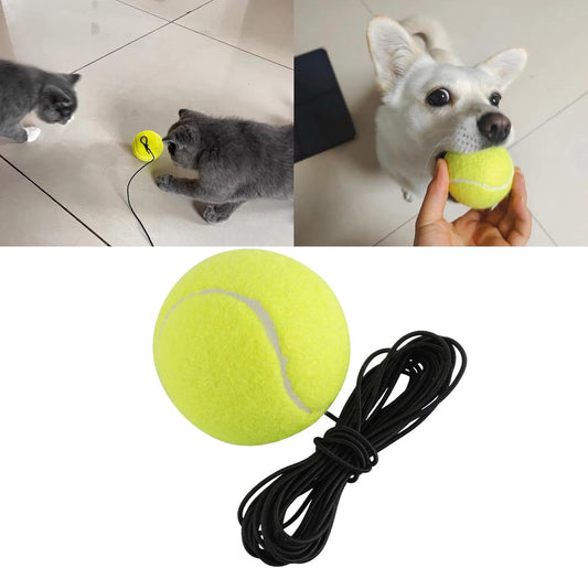 2 pieces - Tennis ball - With 4m rope - Tennis training ball - Training balls - Tennis training set - for V1188-MS101-03093-1
