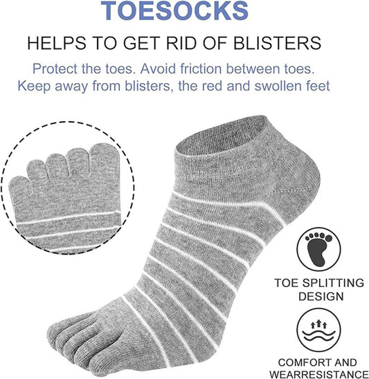 5 pairs - Toe socks - Toe socks - Yoga socks - cotton toe socks for women - Runner toe socks - Runner Toe V1188-MS101-03100-1