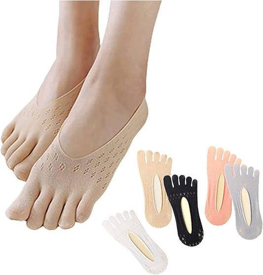 5 pairs - Toe socks - toe socks - No Show - Invisible socks - full toe yoga socks for women - yoga socks - V1188-MS101-03113-1