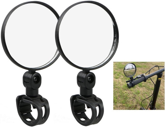 pair - bicycle mirror - 8 cm - bicycle rearview mirror - rearview mirror - convex mirror - scooter rearview V1188-MS101-03118-1