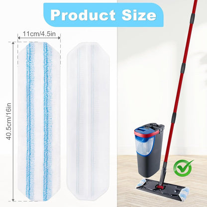 3 pack - Suitable for Vileda H2Pro Flatmop Replacement - Suitable for OCedar H2pro flatmop - For hard floors V1188-MS101-03124-1