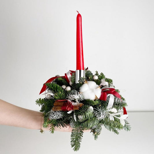 4 pieces - Candle holder - candle holder - candlestick - Christmas wreath candle holders - metal candlestick V1188-MS101-03132-1