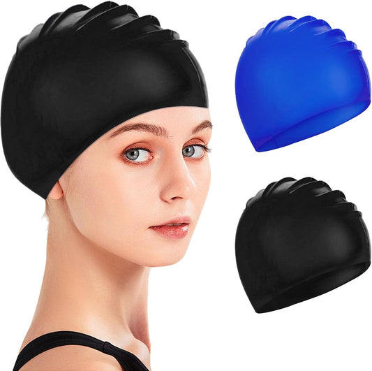 pieces - swimming cap - 23*20 cm - silicone swimming caps - hearing protection - waterproof swimming hat - V1188-MS101-03135-1