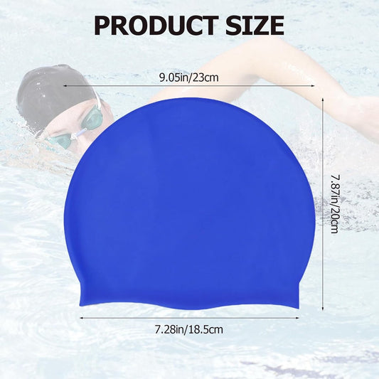 pieces - swimming cap - 23*20 cm - silicone swimming caps - hearing protection - waterproof swimming hat - V1188-MS101-03135-1