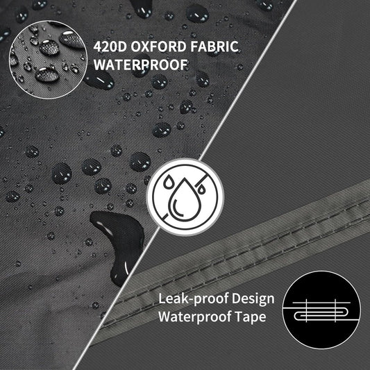 Round Cover - Waterproof - Large Round Garden Table Cover - Windproof - Anti-UV - Tough - Oxford 420D, Round V1188-MS101-03139-1