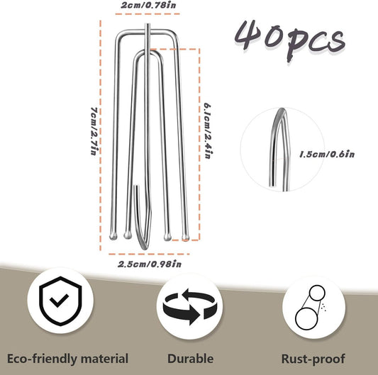 40 pieces - Curtain hook - curtain hooks for curtains - curtain pins - curtain hooks for pleated curtains - V1188-MS101-03149-1