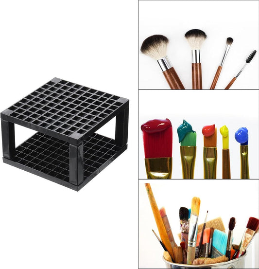 96-hole - Pen tray - Pen holder - Pencil holder - Brush holder - Plastic desk organizer stand - Makeup brush V1188-MS101-03153-1