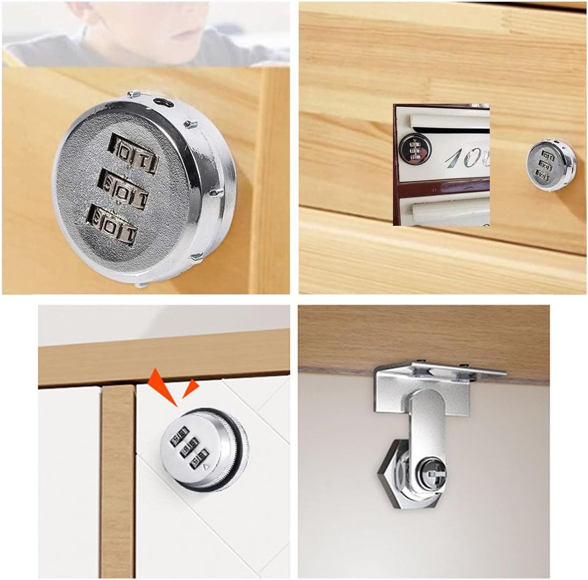 pieces - Combination lock - 62*38 mm - Suitable for panel thicknesses of 15-25 mm - Cabinet locks - Drawer V1188-MS101-03155-1