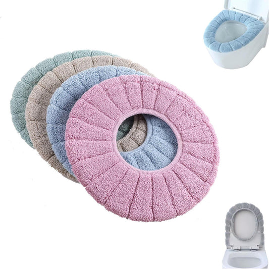 4 pieces - Toilet seat cover - Toilet seat covers - Retractable toilet cushion Mat - Soft washable toilet V1188-MS101-03159-1