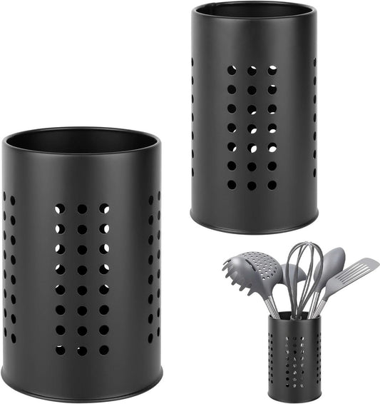 2 pieces - 18*12cm and 16.5*10cm - kitchen tool holder - stainless steel cutlery basket - tableware storage - V1188-MS101-03167-1