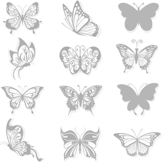 36 pieces - Anti-Collision Stickers - butterfly stickers - with anti-collision warning - transparent window V1188-MS101-03171-1