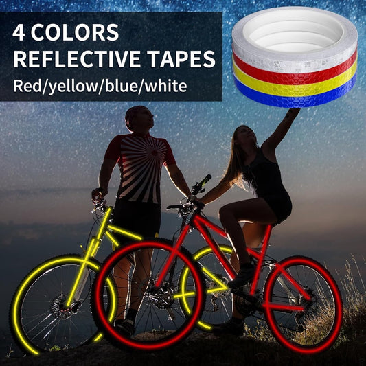 4 rolls - 1cm * 8m - Reflective tape - self-adhesive safety markings - reflective strips - reflective V1188-MS101-03185-1