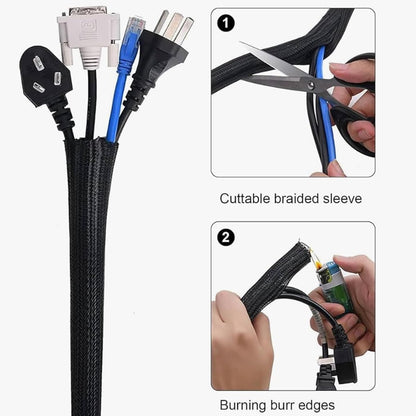 3m*13mm - cable protector - cable management - cable sleeve - black cable cover - cable management - cable V1188-MS101-03188-1