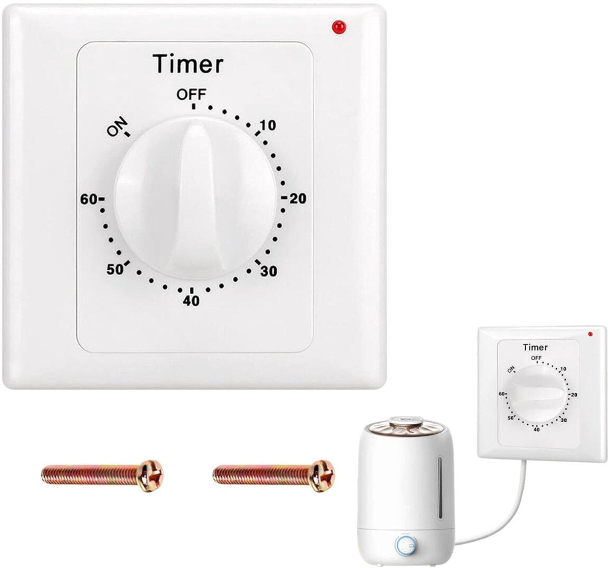 Countdown Switch - 60 minutes - Countdown timer switch - Mechanical countdown timer socket - time switch - V1188-MS101-03189-1