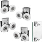 Double zinc alloy shower door roller - set of 4 - suitable for glass V1188-MS101-03192-1