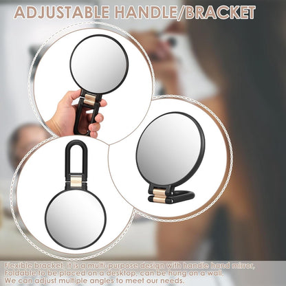 30X Magnifying Mirror - 24*14 cm - Hand Mirror with Folding Handle - Travel Magnifying Mirror with Handle - V1188-MS101-03200-1