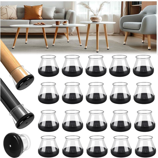 28 Pieces Chair Leg Protectors - Silicone Protective Caps - Chair Leg Protectors - Round Medium Silicone V1188-MS101-03203-1