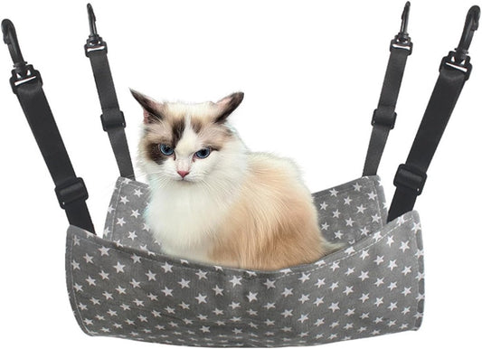 Cat Hammock - Hammock for cats - hanging pet bed - hammock for pets - with hooks - for Kittens, Puppies and V1188-MS101-03204-1