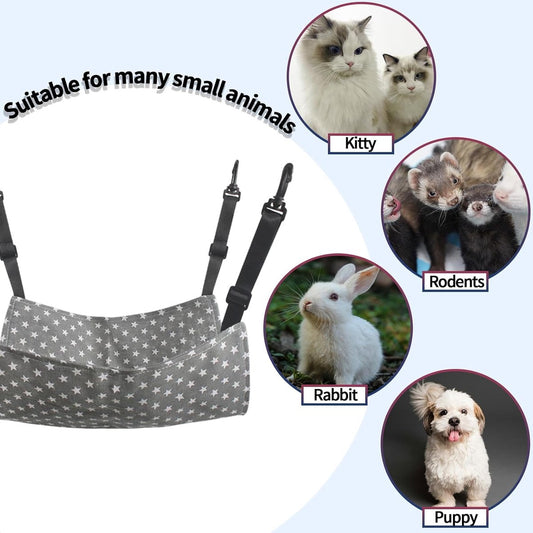 Cat Hammock - Hammock for cats - hanging pet bed - hammock for pets - with hooks - for Kittens, Puppies and V1188-MS101-03204-1