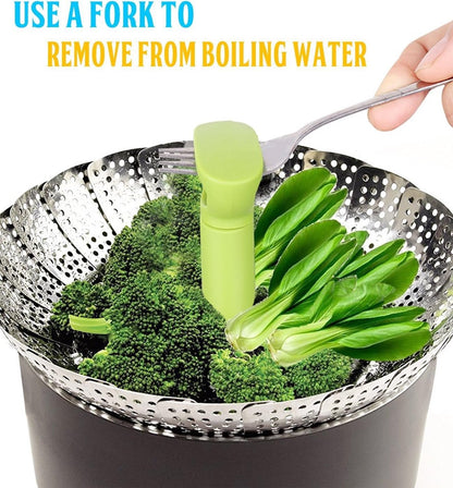 Vegetable steamer - Steamer basket - Stainless steel steamer - Fits all pans - Retractable - Adjustable - V1188-MS101-03206-1