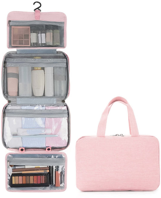 Toiletry bag - Portable hanging toiletry bag - foldable travel toiletry bag - large foldable travel bag - V1188-MS101-03208-1