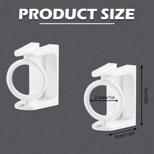 8 pieces - Curtain Rod Bracket - self-adhesive curtain rod holder - 360 degree rotatable mounting brackets - V1188-MS101-03220-1