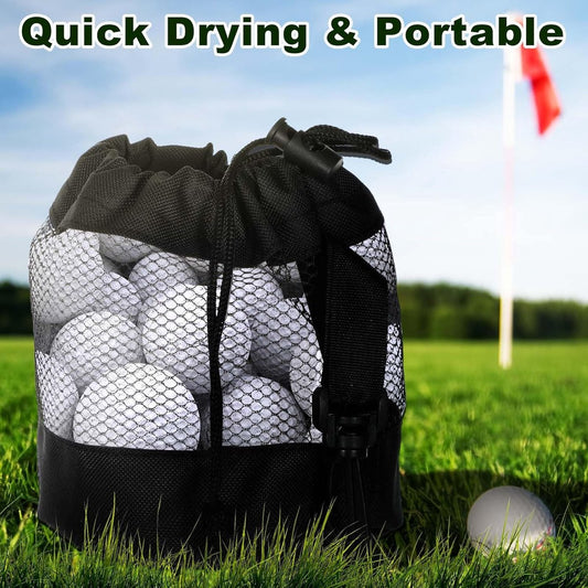 pieces - 14*14*16.5 cm - golf ball storage bag - golf bag - nylon mesh ball bag - with drawstring - golf ball V1188-MS101-03221-1