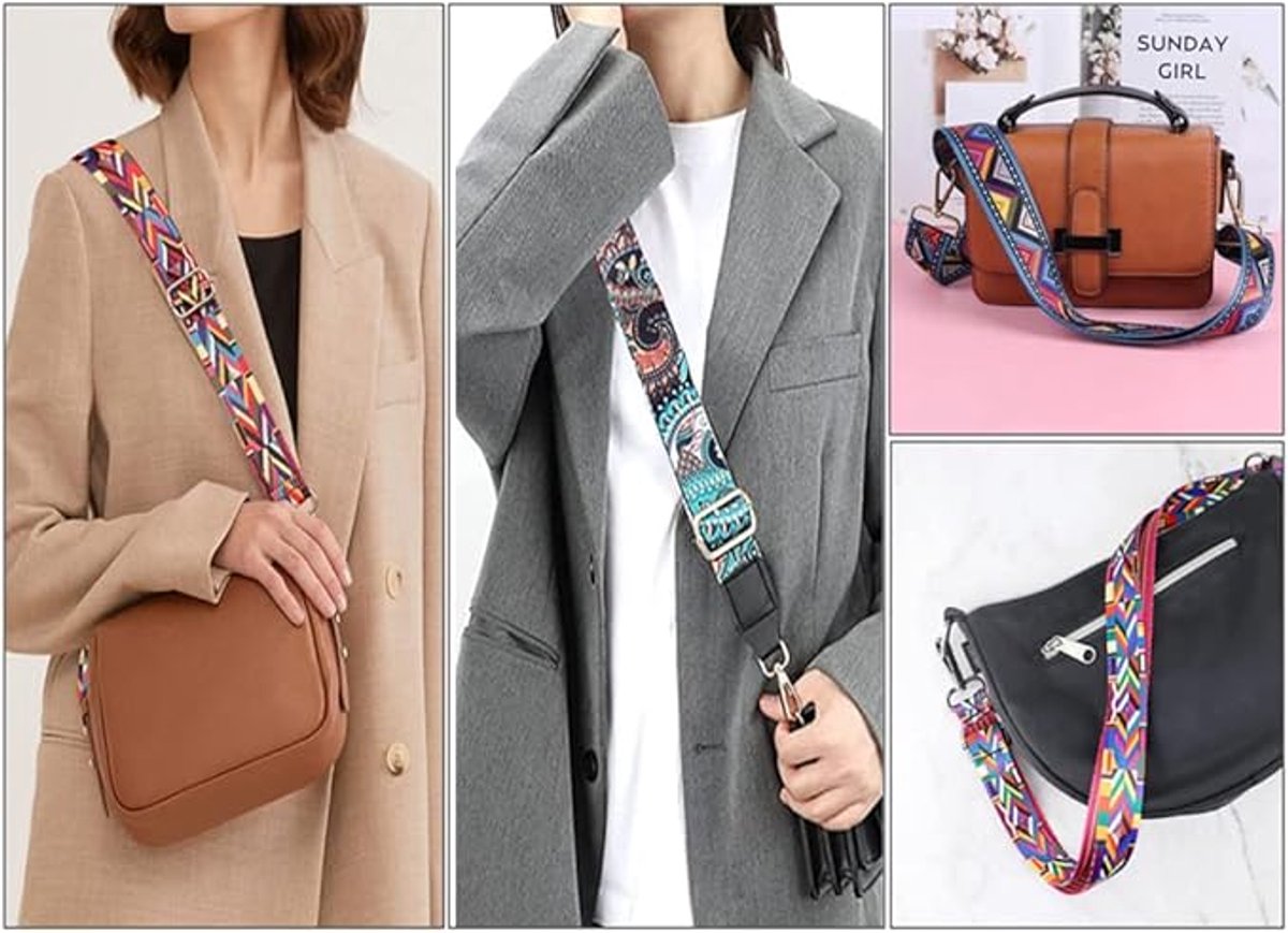 Bag Strap - 4-Piece Shoulder Strap - Adjustable Bag Strap - Bagstrap - Bag Strap - Colorful Ethnic Style V1188-MS101-03223-1