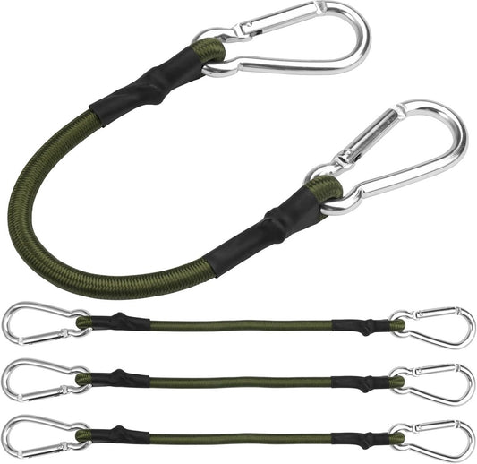 pieces - Elastic cord - with carabiner - 30 cm - Elastic luggage rope - Elastic bands - Luggage straps - V1188-MS101-03229-1