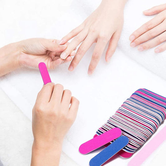 100 pieces - Sanding strips - Nail file - Mini wood file - Shaping nails - nail sanding strips - mini nail V1188-MS101-03234-1