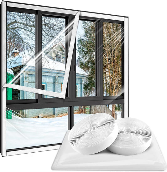 Window Film - Thermal Insulation for Windows - Window Film Insulation Sealing Set - Winter Window Insulation V1188-MS101-03236-1