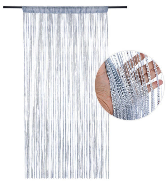 99*199 cm - Fly curtain - Screen door - Door curtain - Window decoration - with tassels - wardrobe curtain - V1188-MS101-03246-1