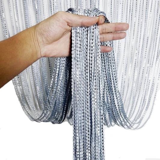 99*199 cm - Fly curtain - Screen door - Door curtain - Window decoration - with tassels - wardrobe curtain - V1188-MS101-03246-1