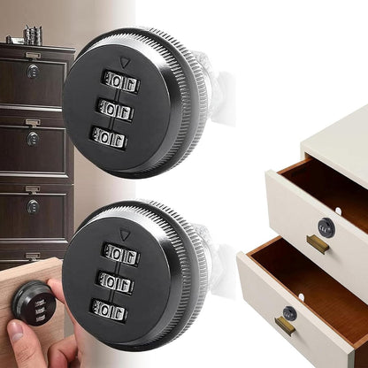 2 pieces - Combination lock - 62*38 mm - Suitable for panel thicknesses of 15-25 mm - Cabinet locks - Drawer V1188-MS101-03248-1