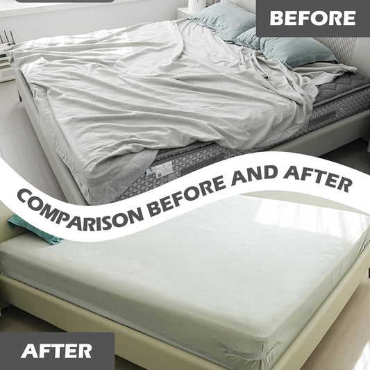 4 pieces - Sheet holder - Bed sheet holder - Duvet clips - Sheet clamps - with fastening strips - removable V1188-MS101-03252-1