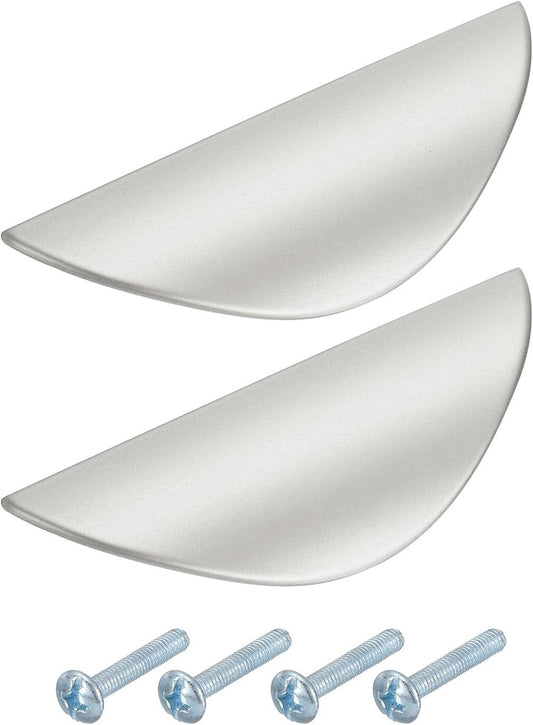 2 pieces - cabinet handles - door handle - half-moon cabinet handle - hole spacing 32 mm - drawer handles - V1188-MS101-03258-1