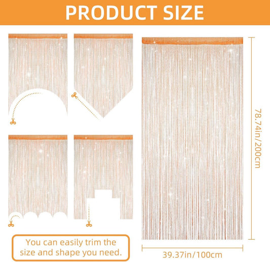 99*199 cm - Fly curtain - Screen door - Door curtain - Window decoration - Bead curtain - crystal bead coded V1188-MS101-03264-1