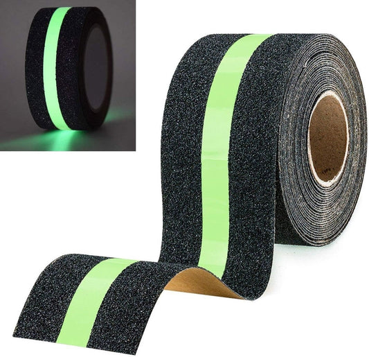 Roll Anti-slip adhesive tape - Stair tape - with glow-in-the-dark light film - Anti-slip Griptape - Glowing V1188-MS101-03265-1