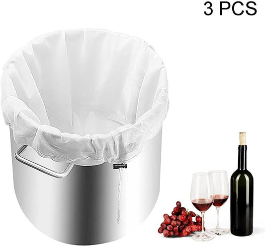 3 pieces - Filter bags - Brew filter bags - Brew bags - Filter Mesh Bags - Strainer cloth - Drawstring filter V1188-MS101-03266-1