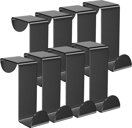 8 Pieces Door Coat Rack - Door Hook - Steel Stainless Steel Door Coat Rack - Kitchen Cabinet / Door Coat V1188-MS101-03276-1