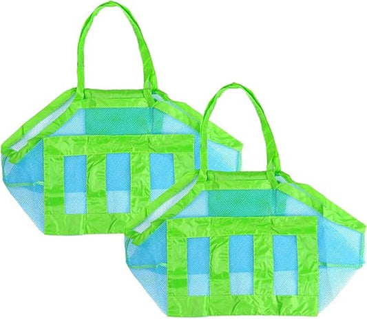 2 pieces - beach bag - 45*45*30 cm - mesh beach bag - lightweight beach bag - foldable storage bag - suitable V1188-MS101-03278-1