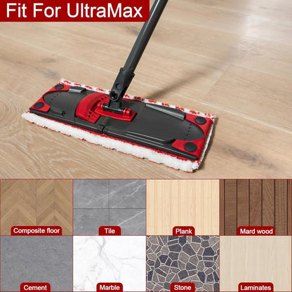 pack - microfiber cloths - Suitable for Vileda Ultramax Flatmop Replacement - For hard floors - mop head V1188-MS101-03289-1